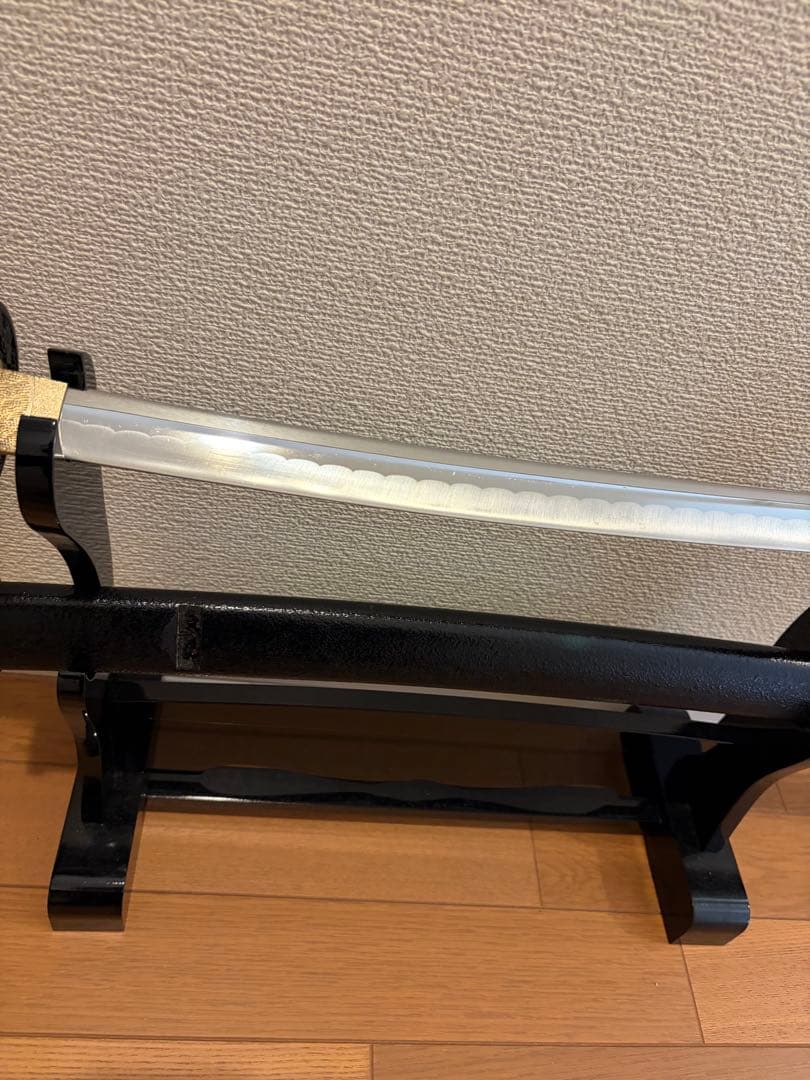 高級模造刀 炫明黑 美術刀 乱れ波紋