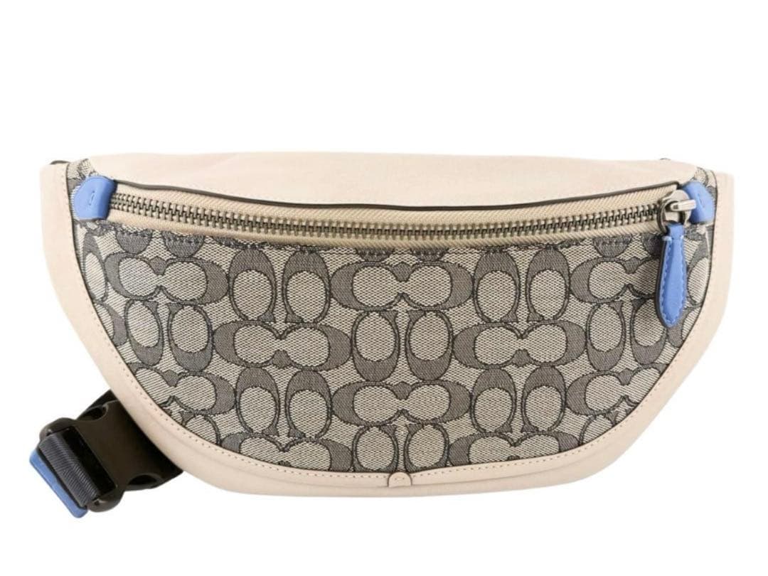 COACH コーチ リーグベルトバッグ ジャガード シグネチャー