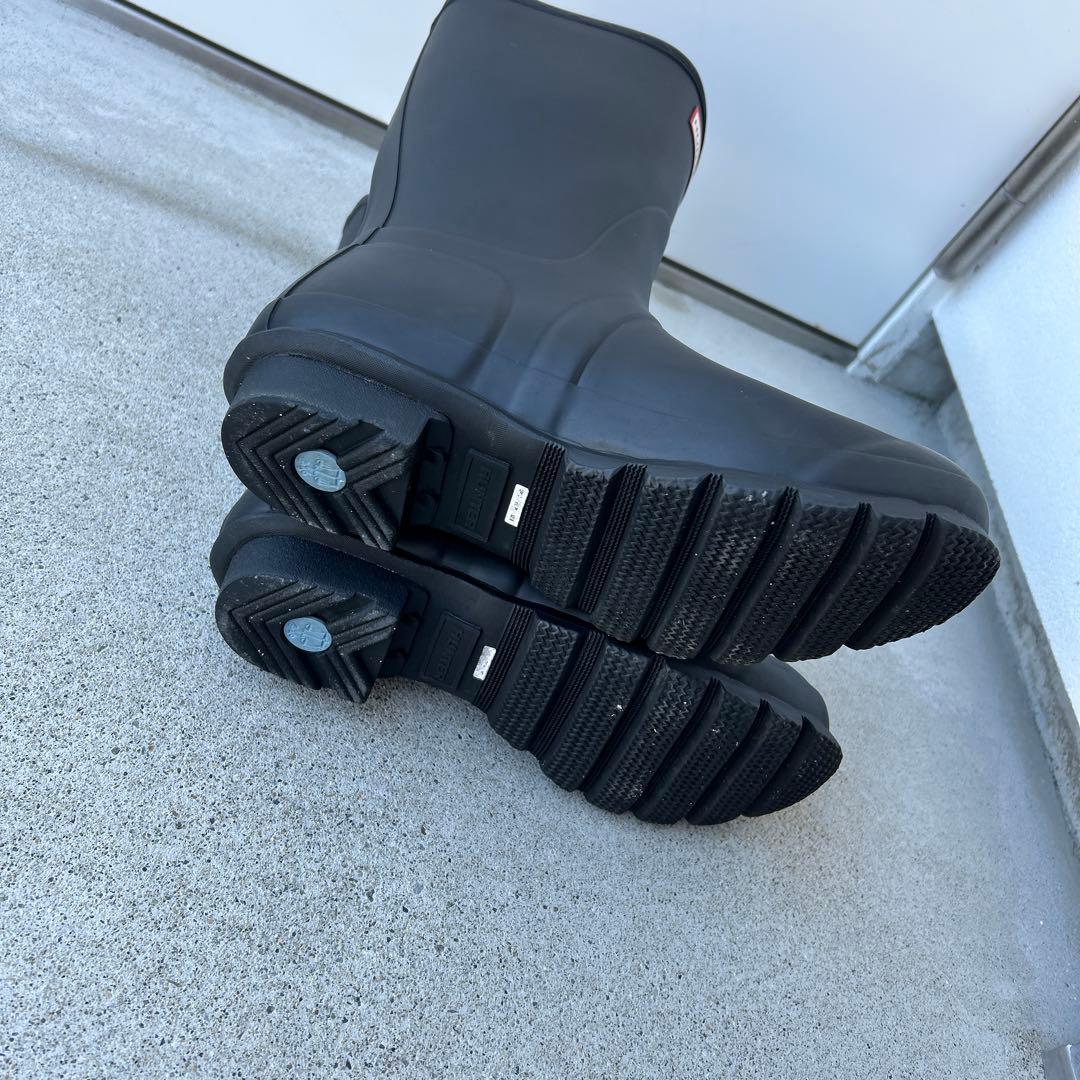 HUNTER(ハンター) レインブーツ ミドル25.0㎝、ブラック、黒