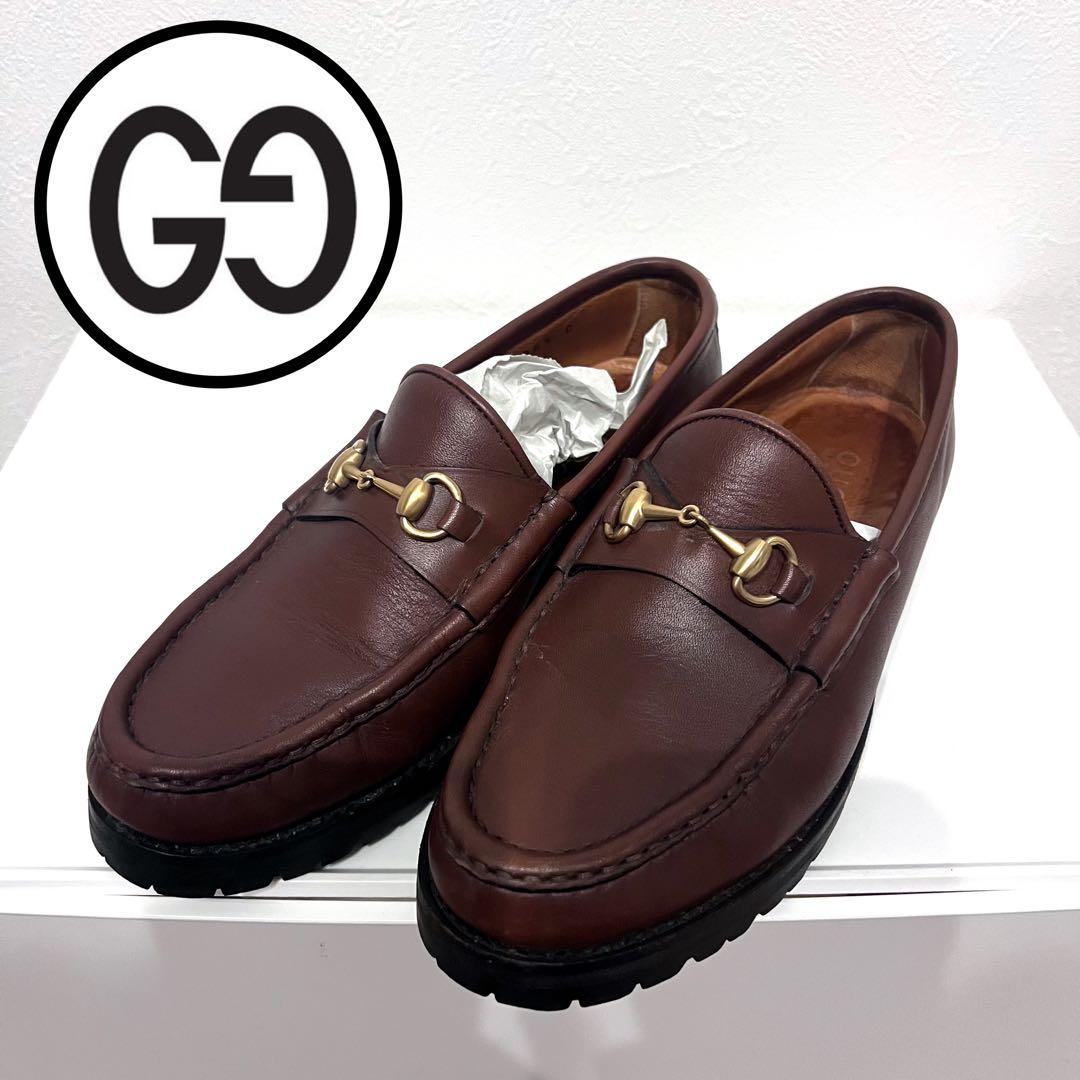 美品✨GUCCI ホースビットローファー 35 1/2 茶