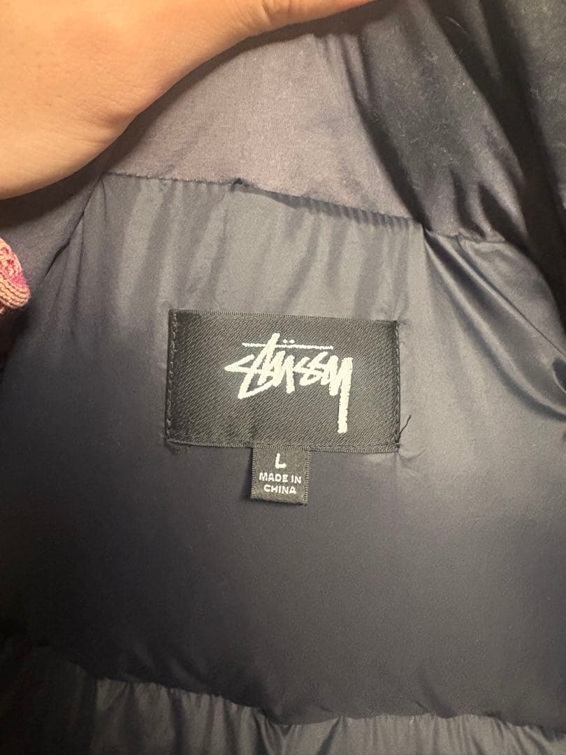 グレー ジッパー付きダウンジャケット