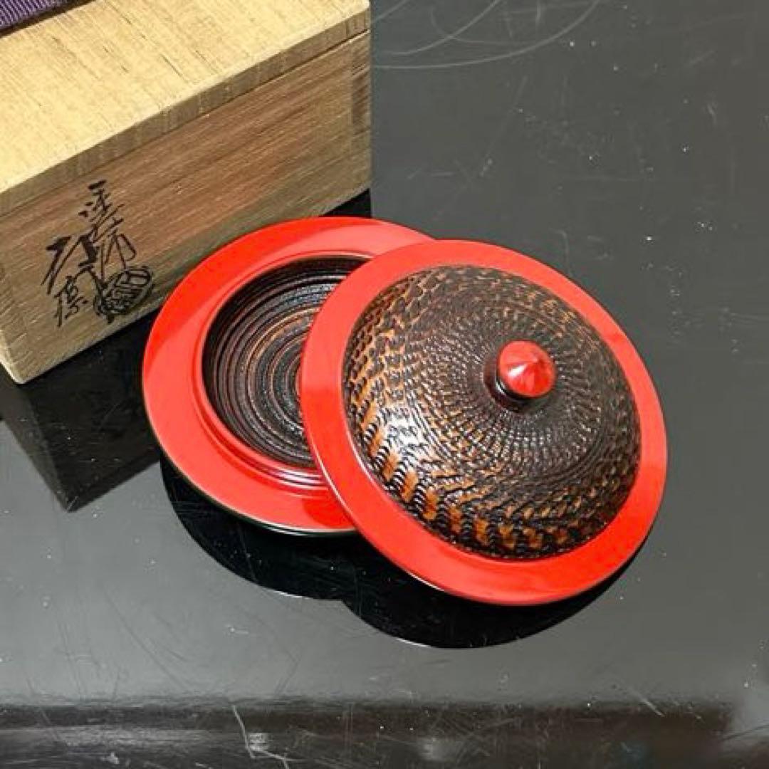 石斎　唐人笠香合　茶道具懐石茶箱鵬雲斎坐忘斎淡々斎即中斎七事式而妙斎棗水指茶碗