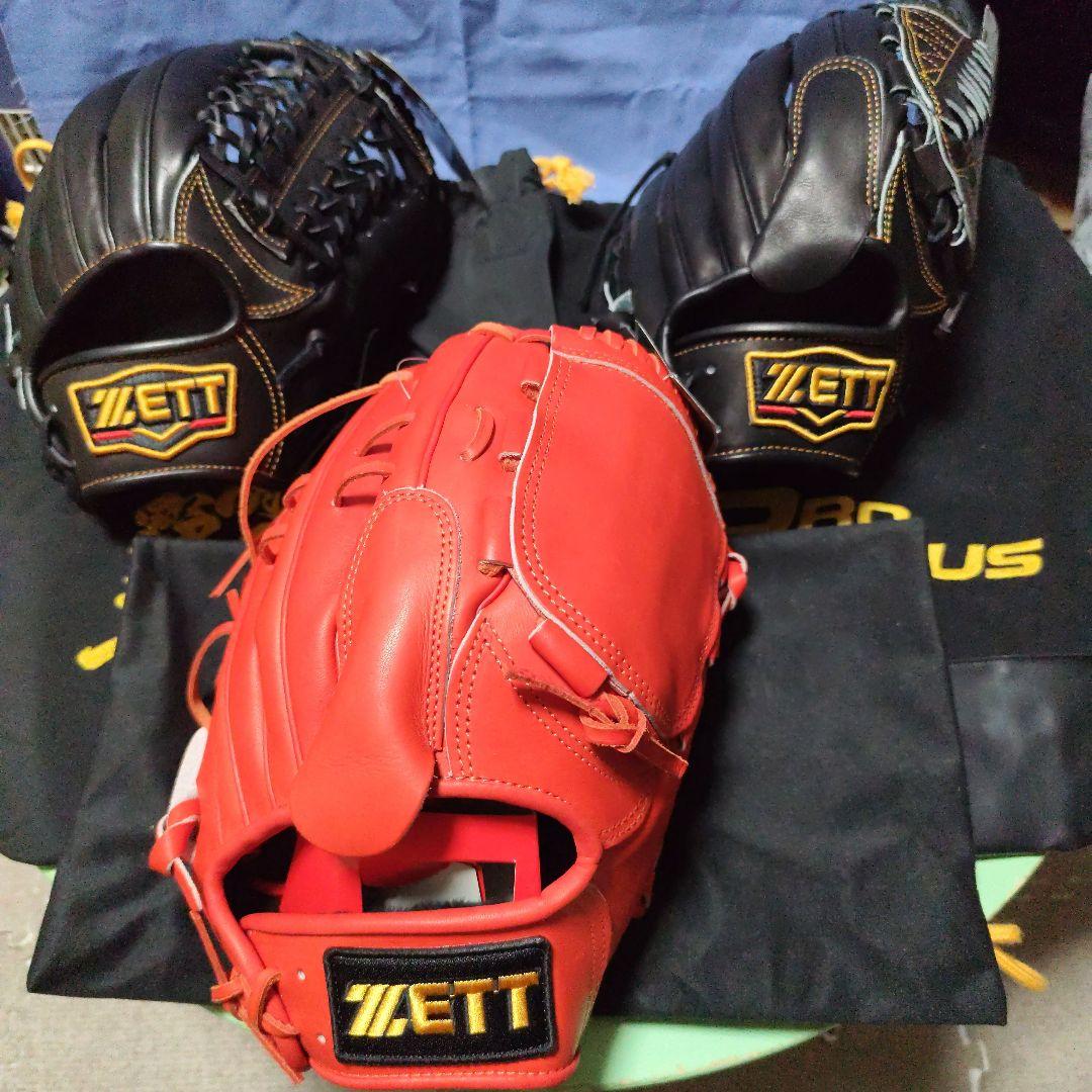 大特価早いもの勝ちZETT プロステイタス グローブ3点セット　硬式用、軟式用