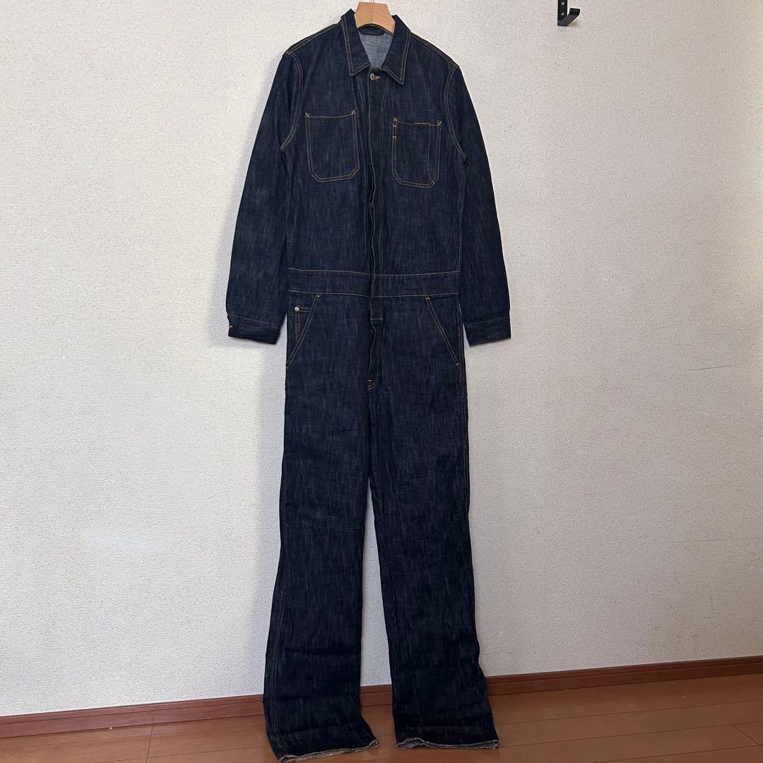 Z122【即完売】【記念品(10周年)】ヌーディージーンズ つなぎ デニム 濃紺