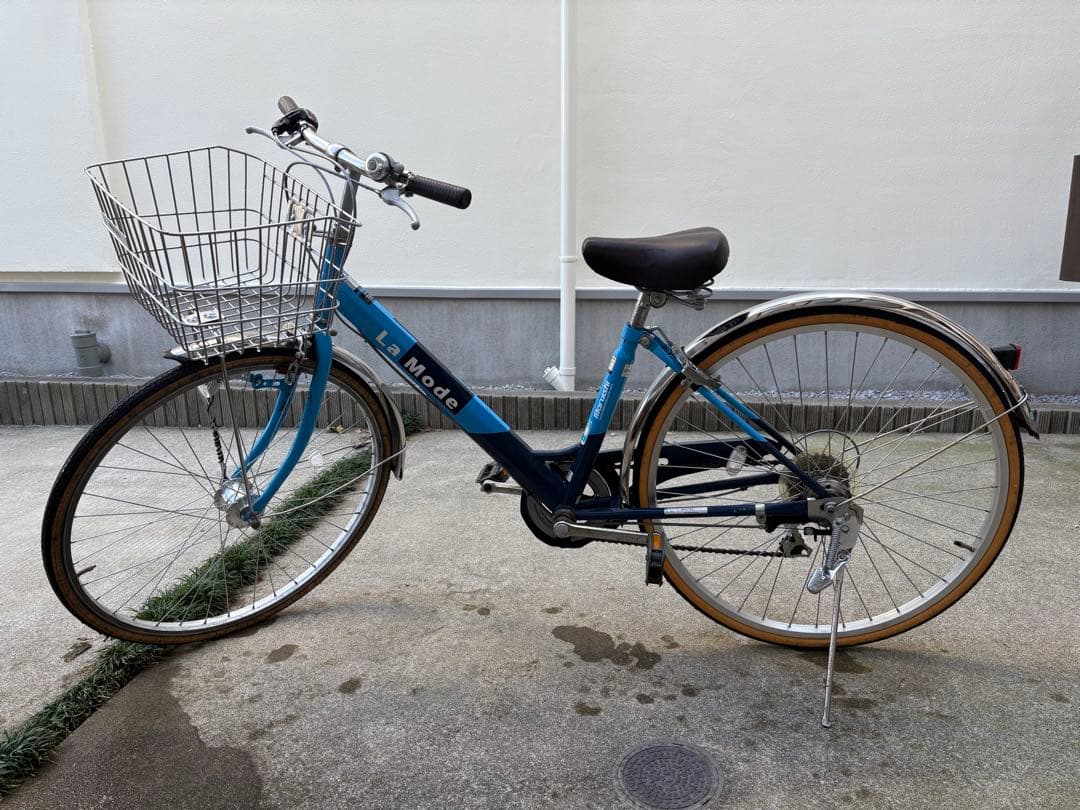 子供用自転車26インチ 青 前カゴ付き