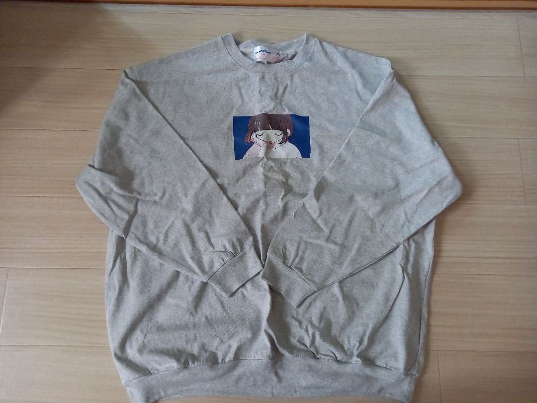 キャラクター プリント グレー スウェットシャツ