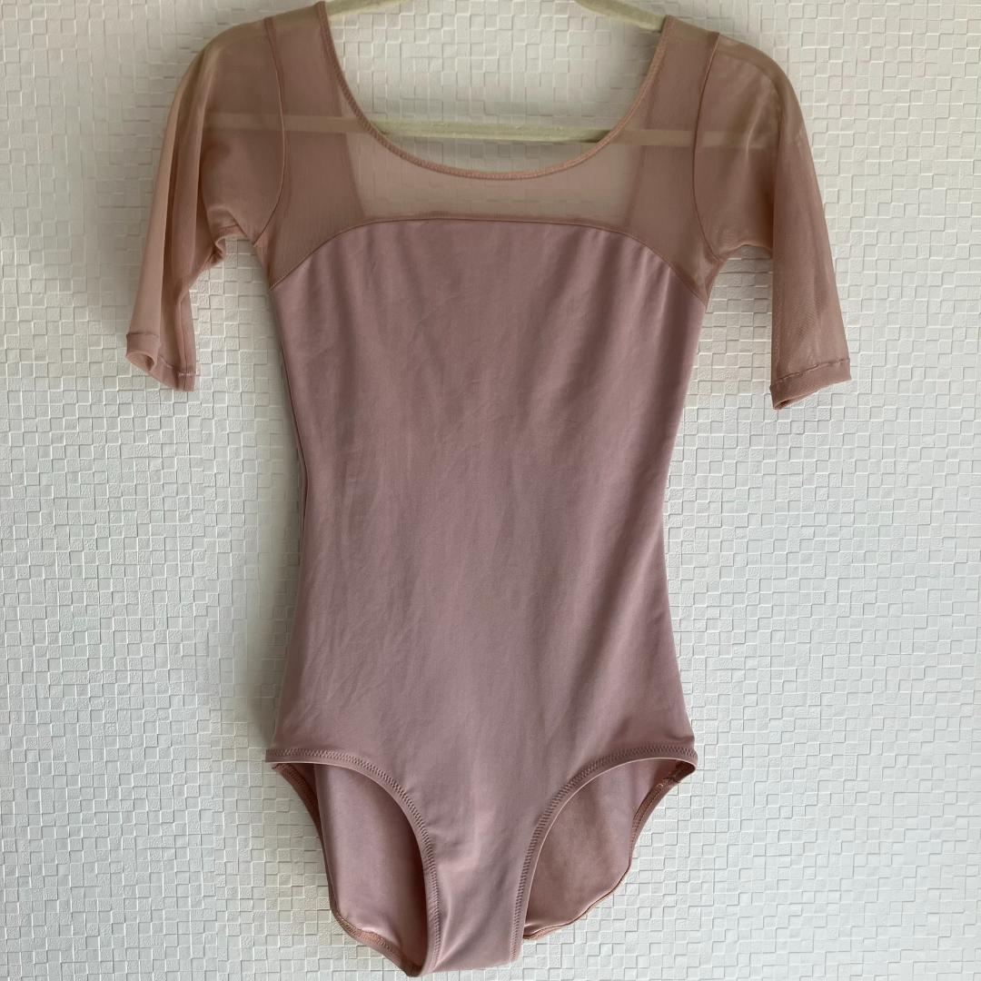 バレエレオタード　Barreto Dancewear　メッシュ5分袖　Mトール