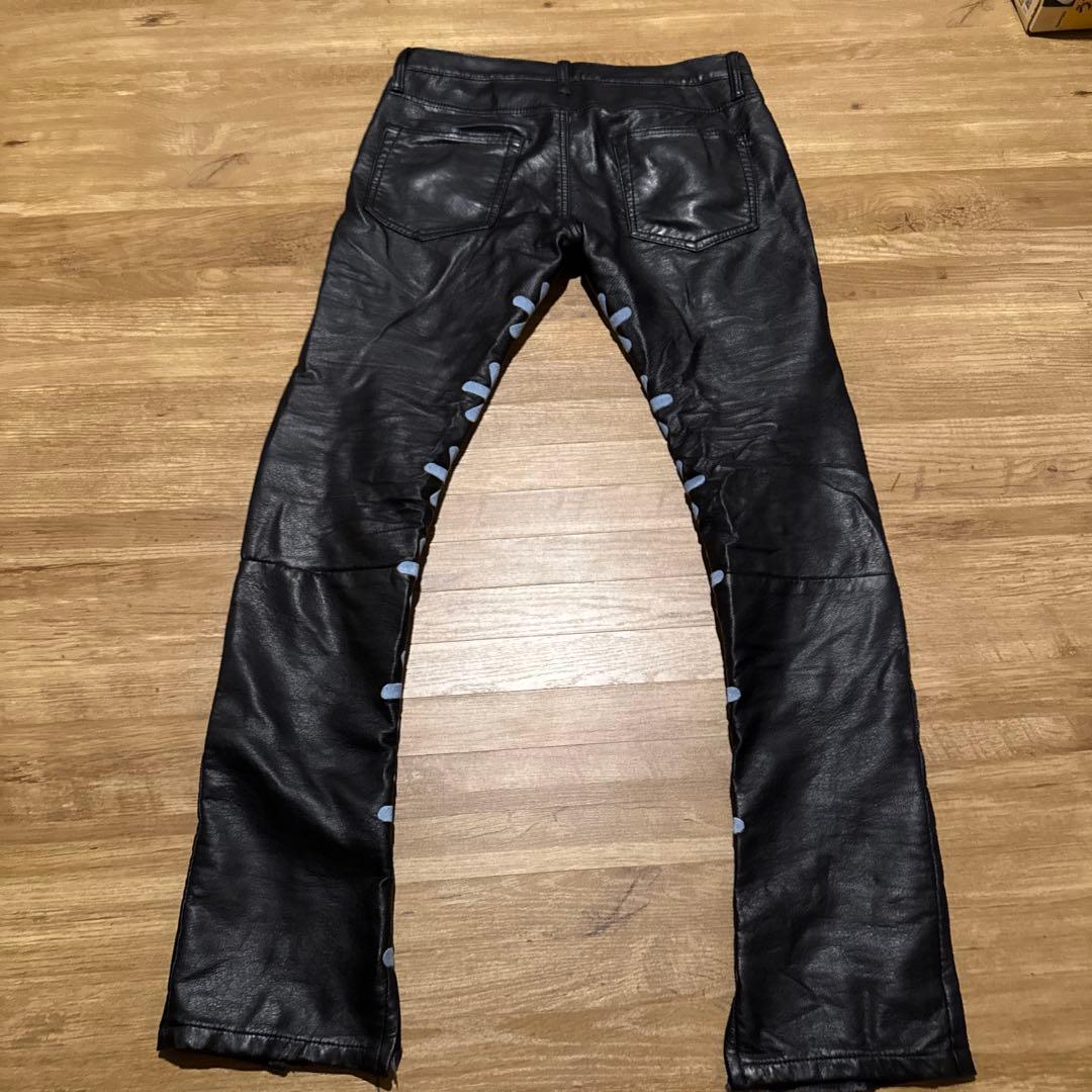 lostshdws フレアレザーパンツ 30