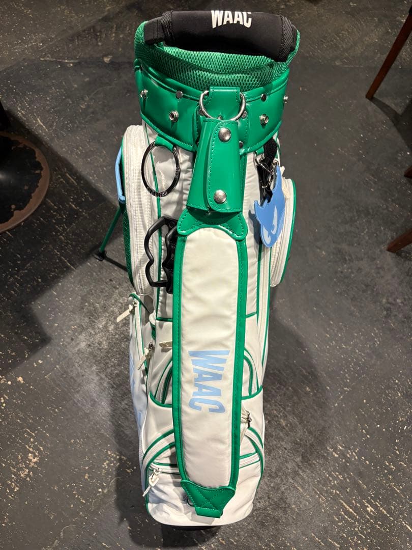 まる　希少　WAAC キャディバック　ホワイト/グリーン
