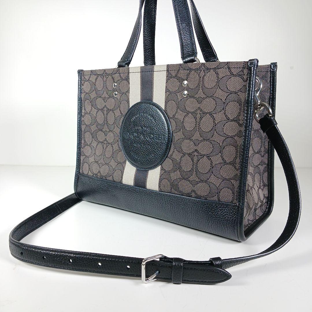 ✨美品✨コーチ　シグネチャー　ジャガード デンプシー　キャリーオール　2way