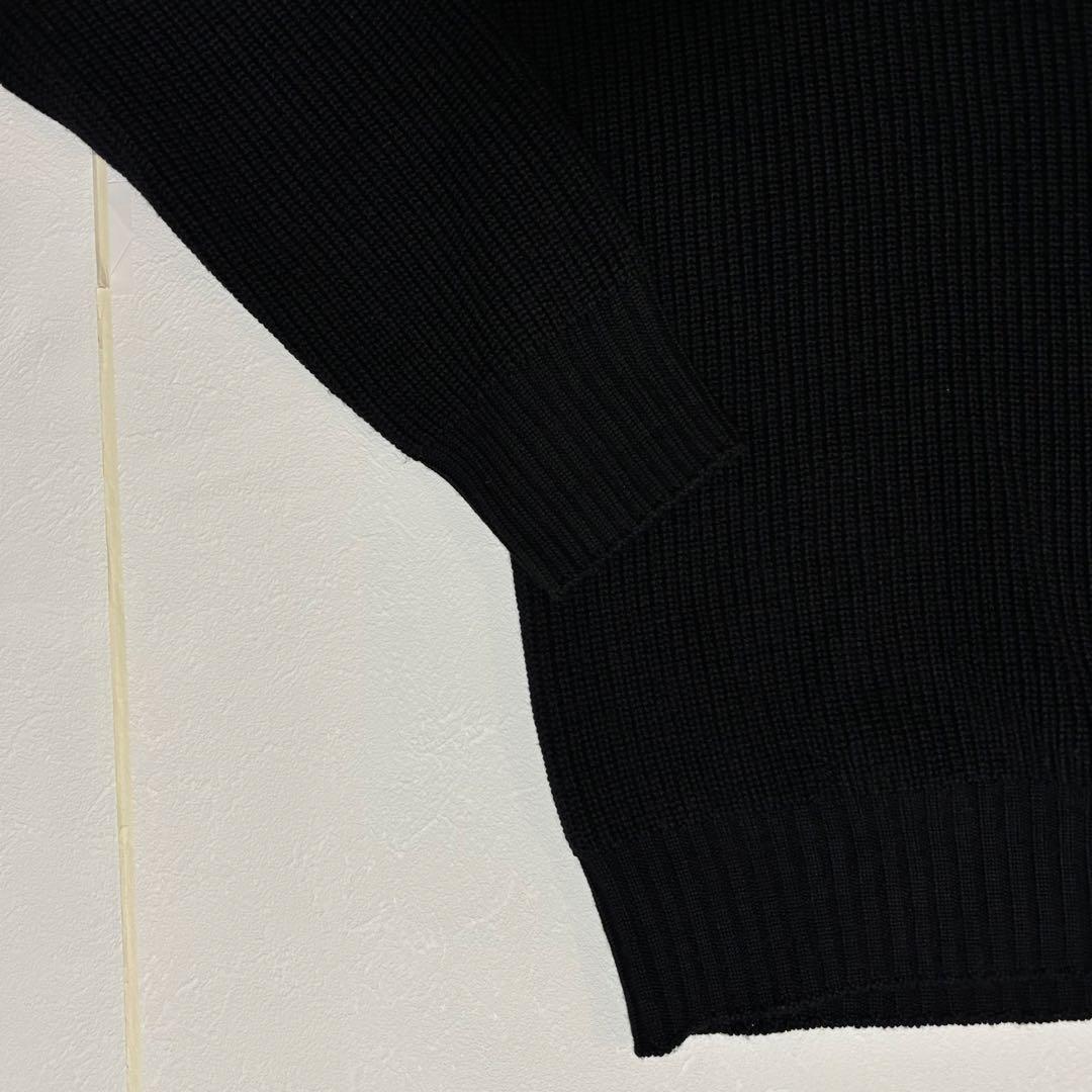 グランサッソ 8G レインウール モックネックニット ブラック 50 約5万円