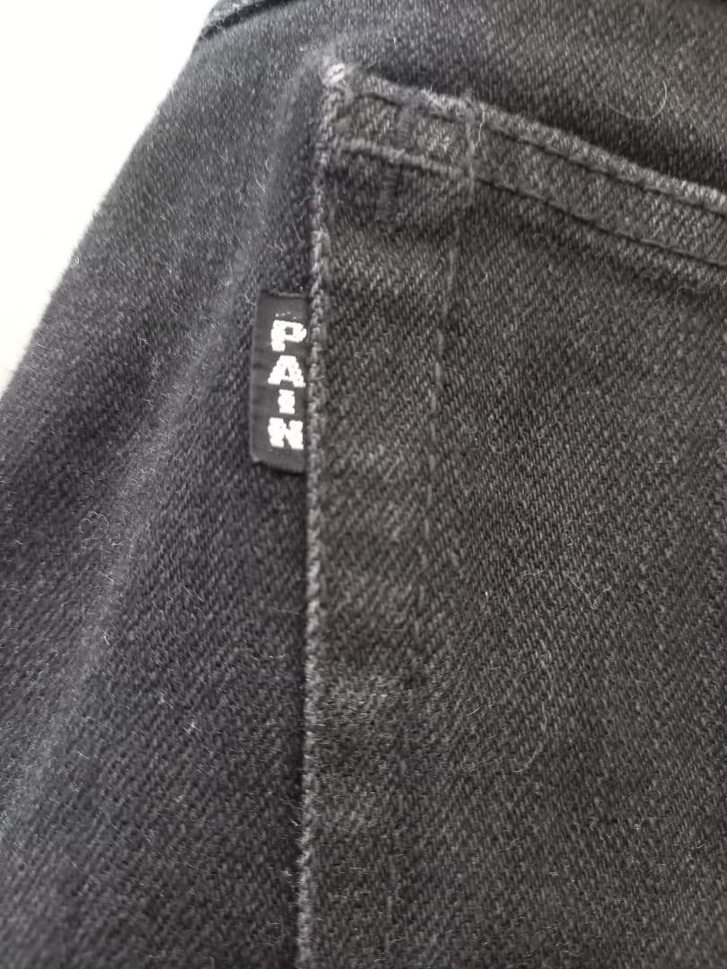 NUMBER (N)INE☆ハート涙レザーパッチ☆ブラックデニム☆スキニー☆１