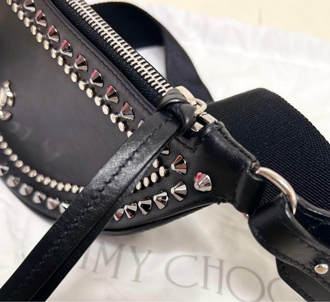 【美品】JIMMY CHOO ジミーチュウ JCスタッズ付 ボディバッグ