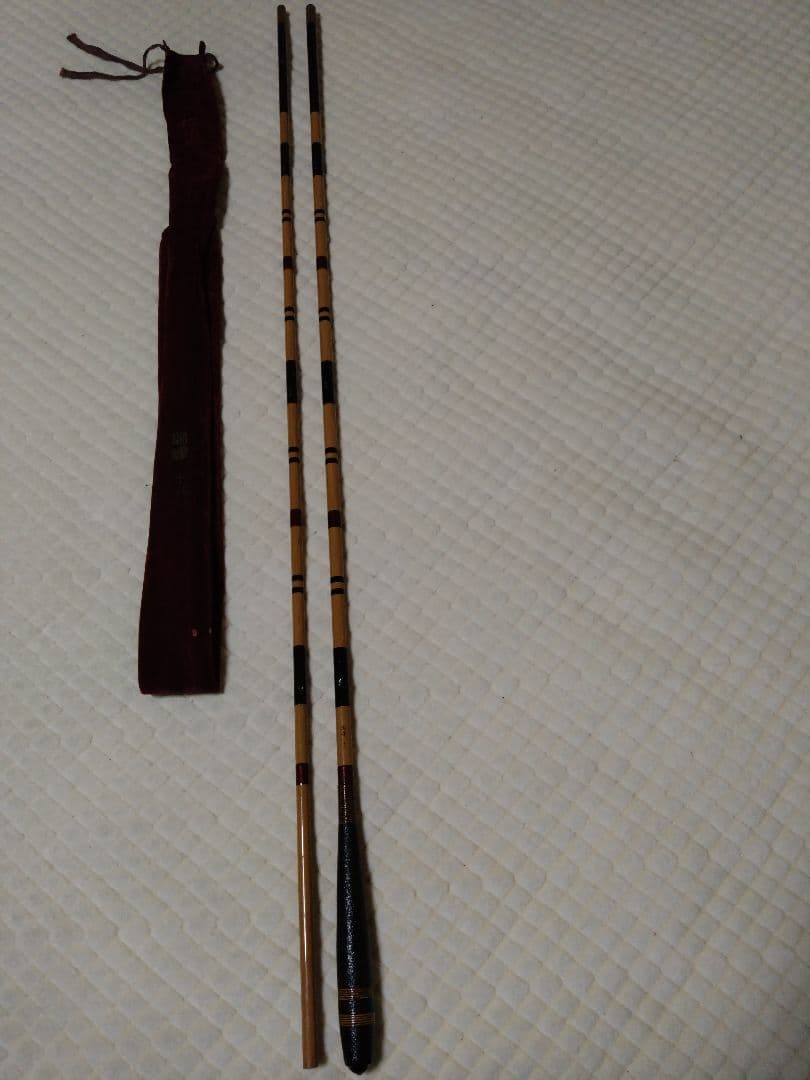 瑞峰18尺6本継.握漆補修.自重125gです。