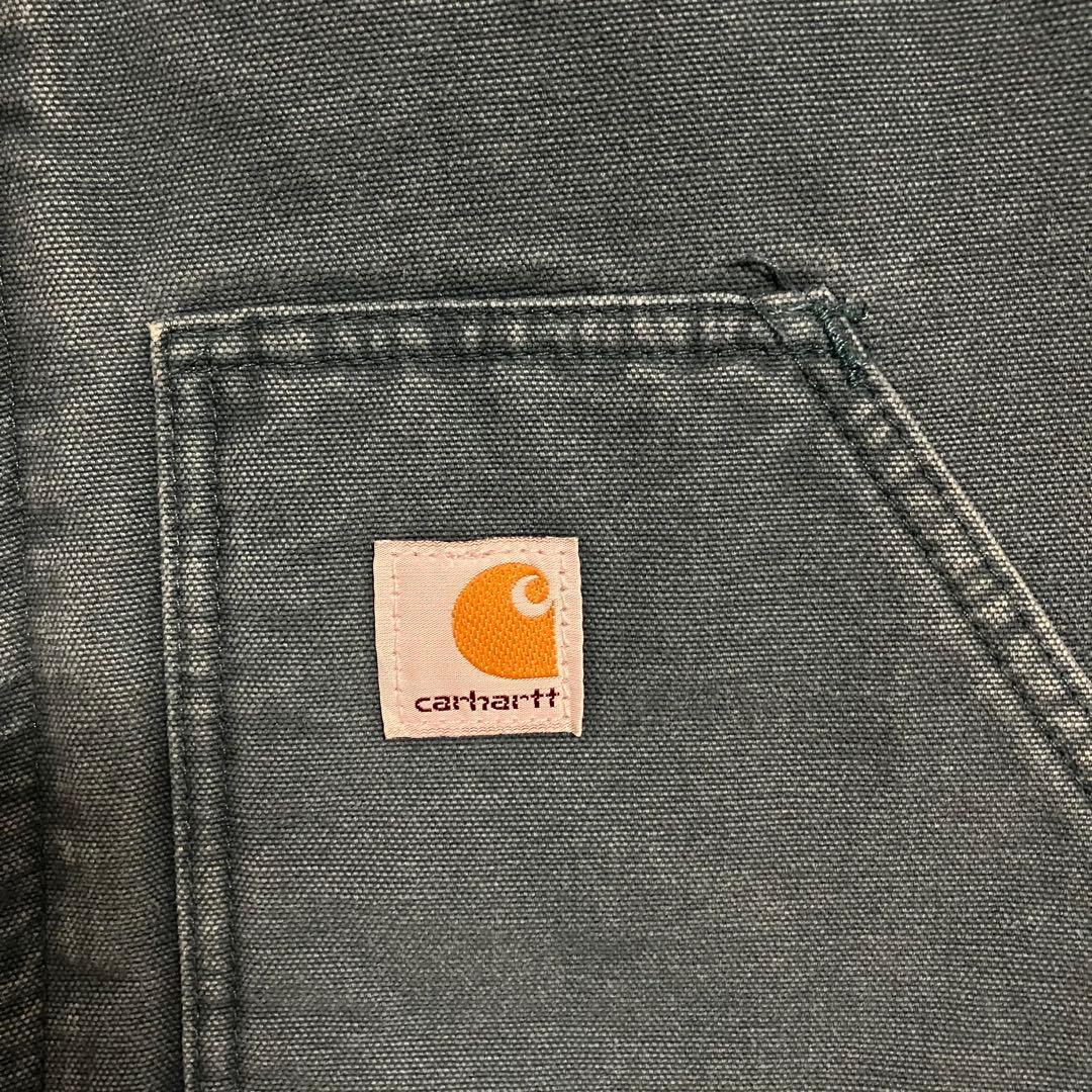 90s Carhartt カーハート　ダックベスト 裏ボア　フェードブルー