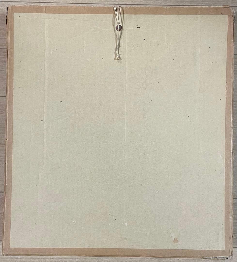 織田廣喜　赤い帽子の少女　油彩　裏書有り　二科会理事長　0号　e3151