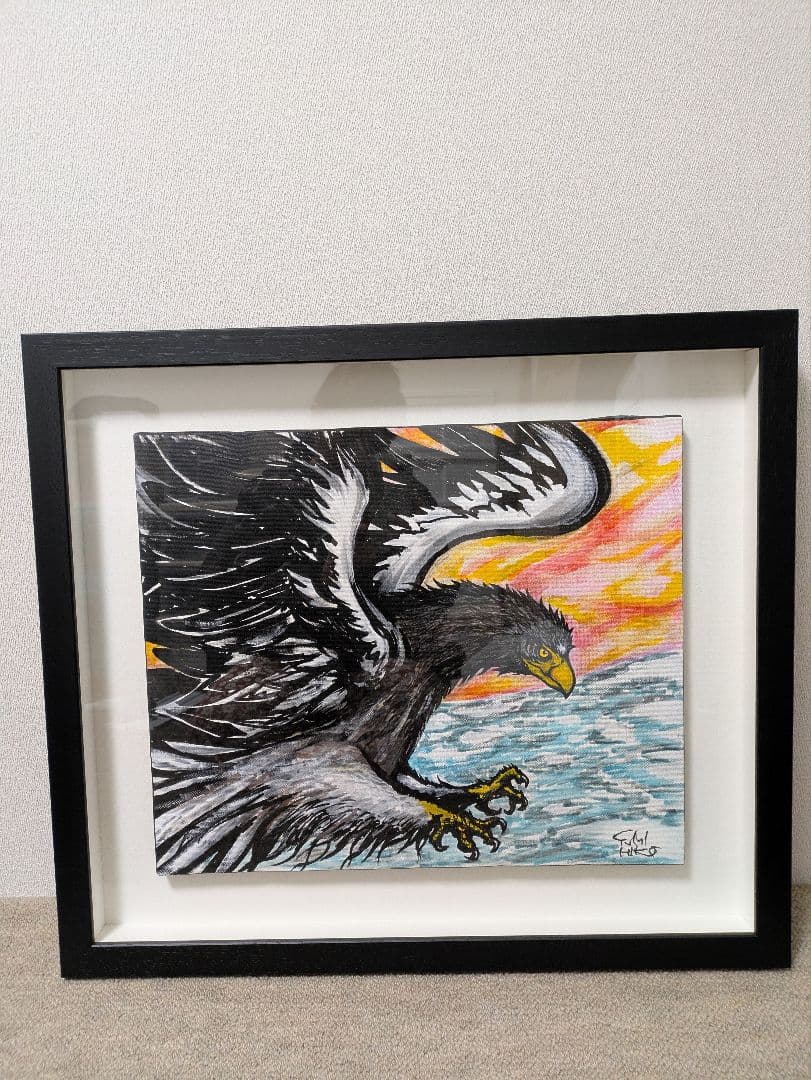 天野弓彦　イーグルの絵画（キャンバス）