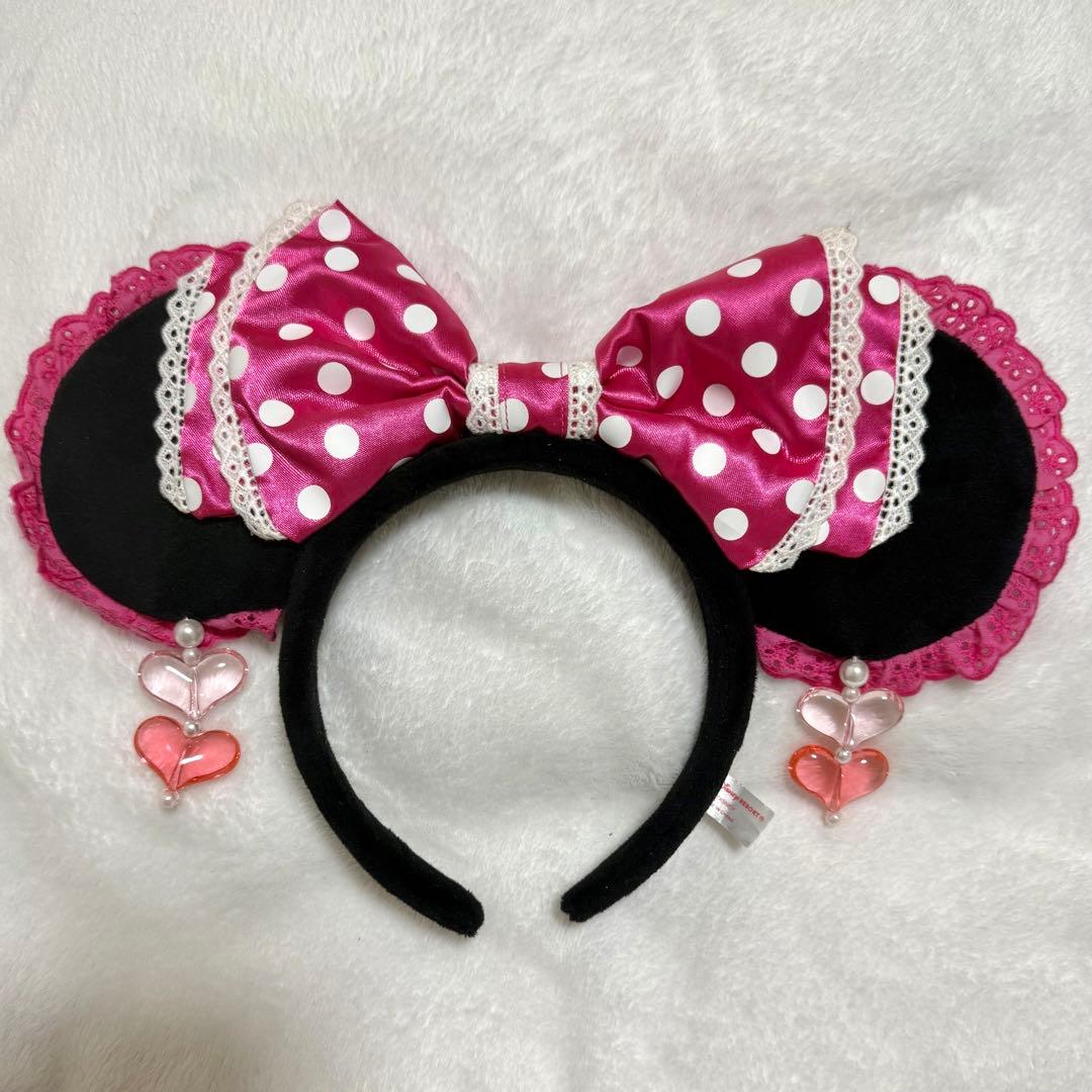 ミニー カチューシャ イヤリング ピンク