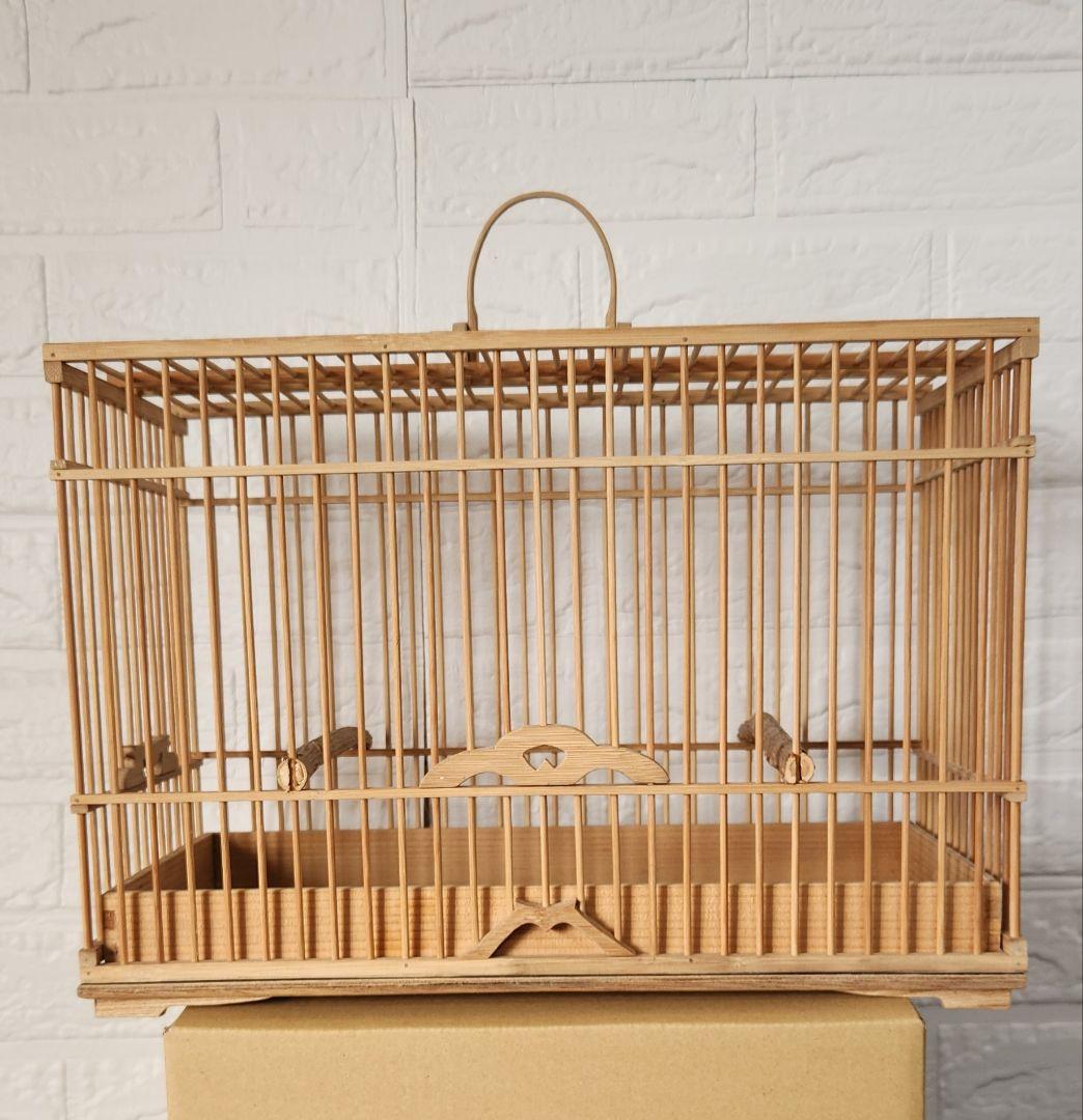 ◯～か ☆竹製☆ 持ち手付き 手作り鳥かご