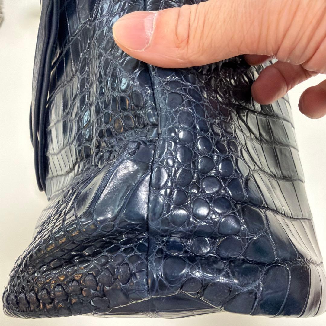 Ibiza ネイビー クロコダイル ハンド、ショルダー 2way 未使用品！