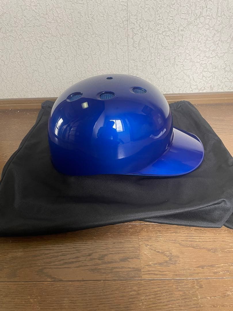 ミズノ限定　ランナーコーチ用ヘルメット　ロイヤルブルーメタリック　サイズL