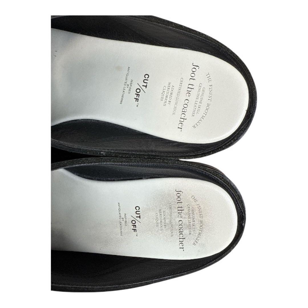 foot the coacher サイズ8 レザー サボ ブラック