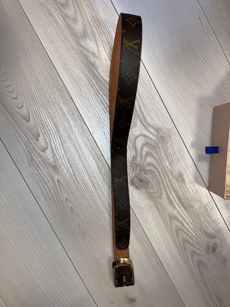 LOUIS VUITTON レザーベルト ブラウン/ブラック