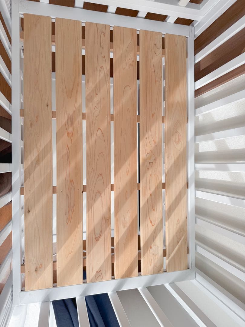 ヤマサキ　ホワイト　ベビーベッド　コンパクト　ミニ　2オープン　yamasaki