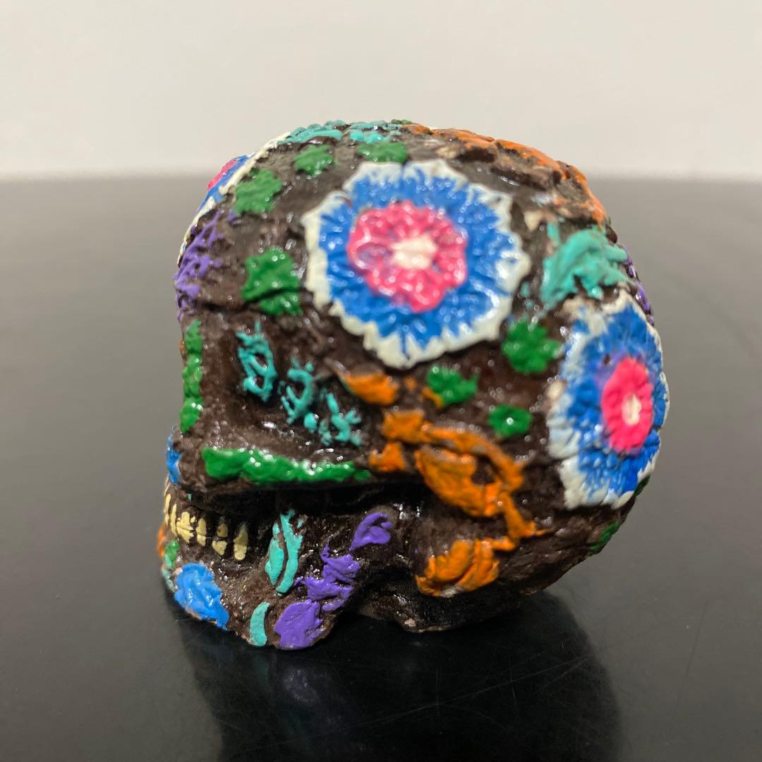 スカル ドクロ 髑髏 フィギュア ４種セット 置物 お香立て ステンレスグラス8