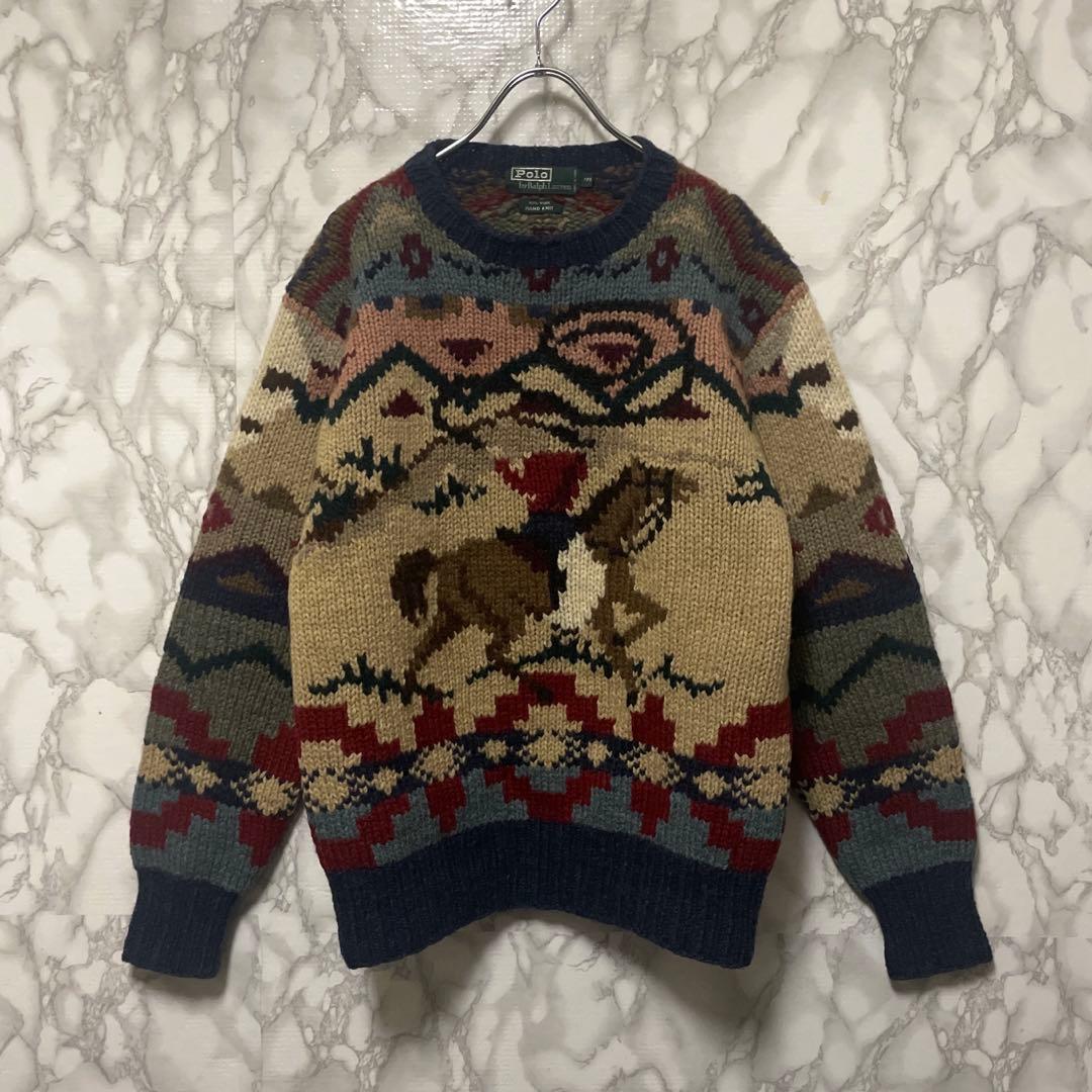 傘*様 美品激レア Polo by Ralph Lauren ハンドニット手編み