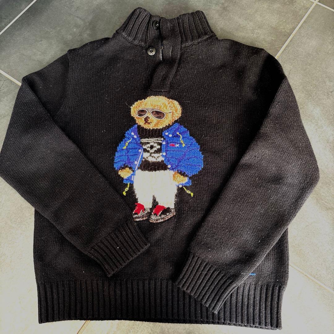 POLO RALPH LAUREN クマ刺繍 ハイネックセーター L