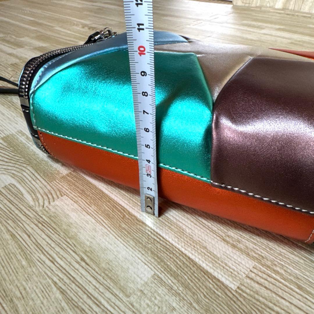 【極美品】DIESELディーゼル マルチカラーレザーバッグ ショルダーチェーン付