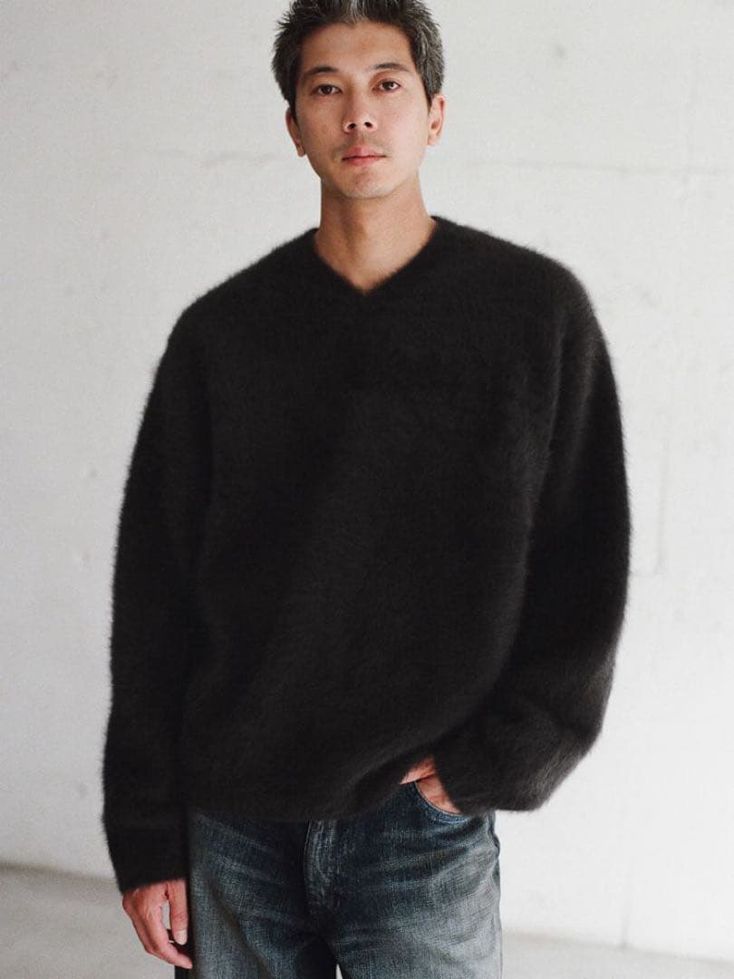 LIDNM Fox Cashmere V Knit Mサイズ