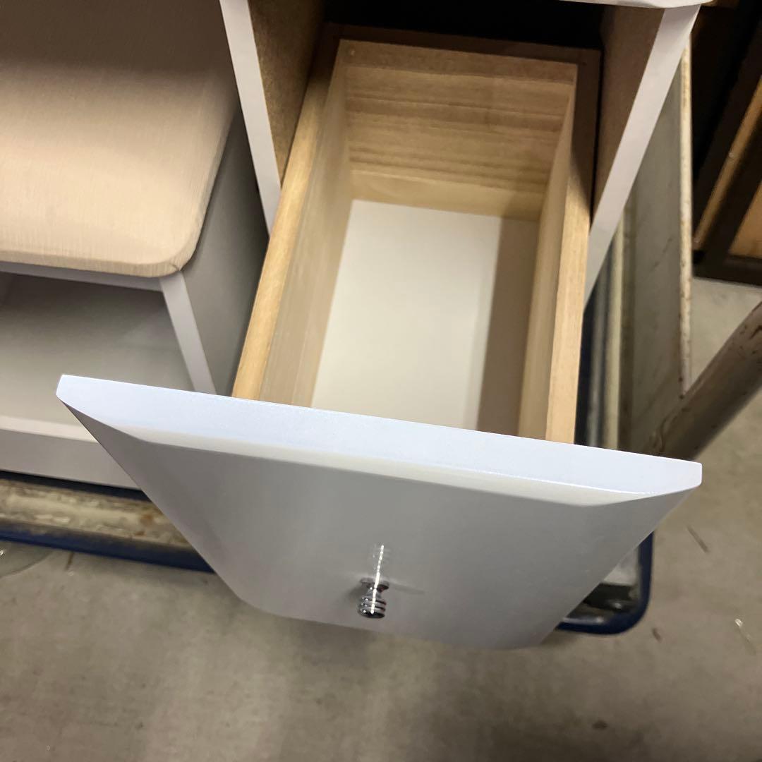 ニトリ 三面鏡 鏡台 椅子セットドレッサー 白 北欧風 洋風