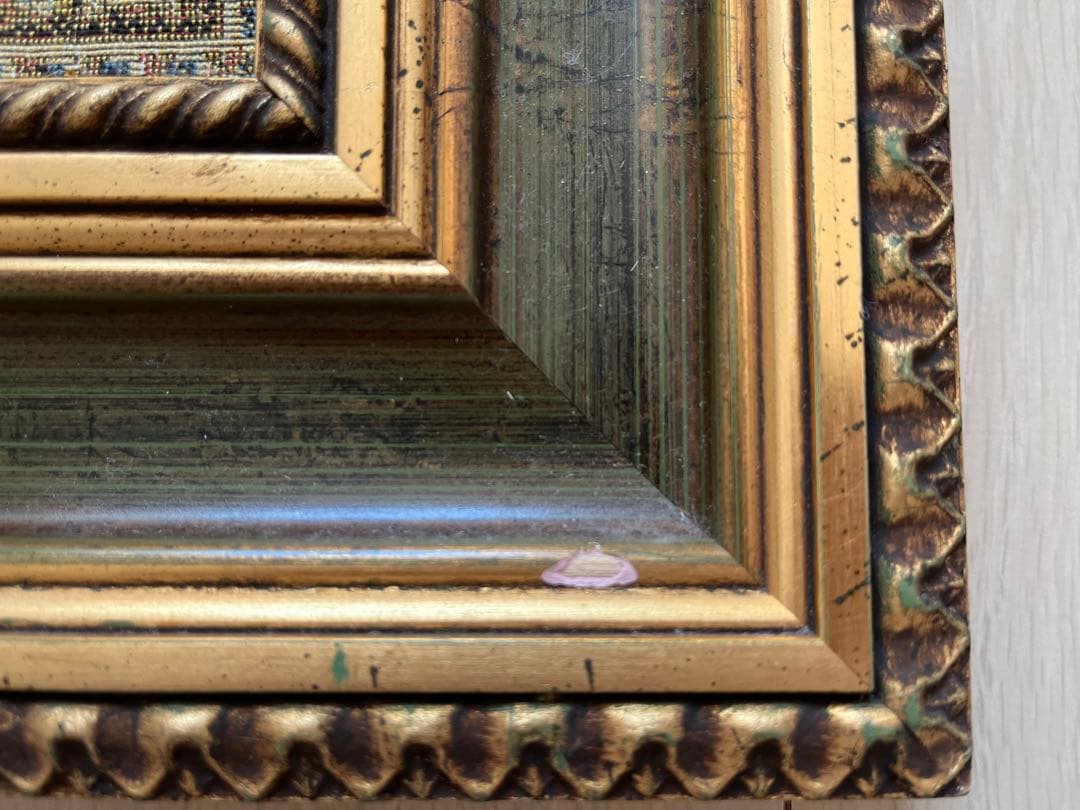 【大判】刺繍絵画 フィレンツェ 大聖堂 風景画 額縁付き インテリア アート