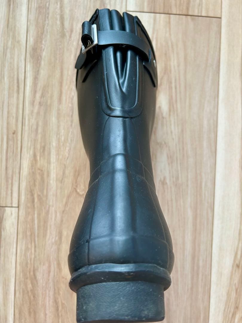 HUNTER ブラック ショートレインブーツ UK6 25cm