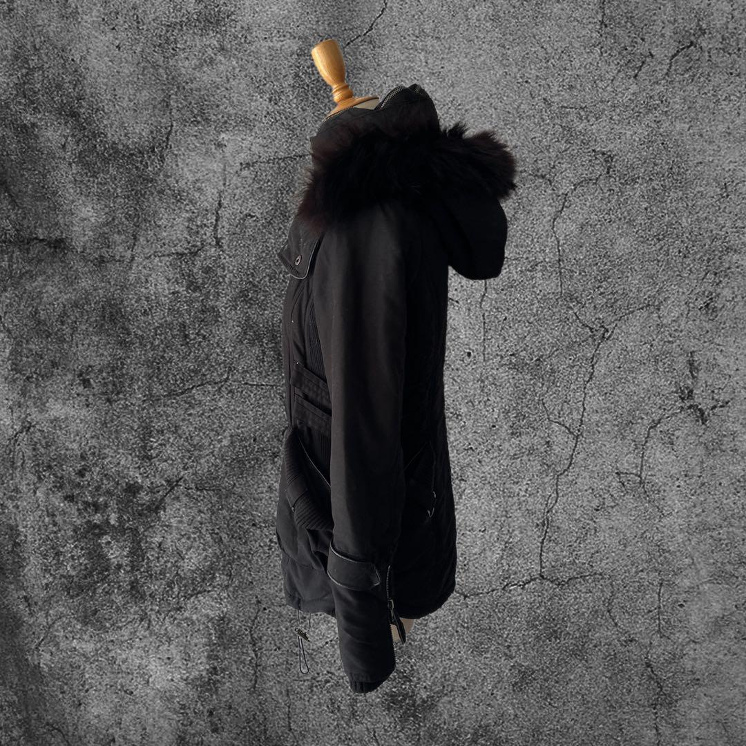 平成ギャル y2k archive ダークグランジ ファーフード モッズコート