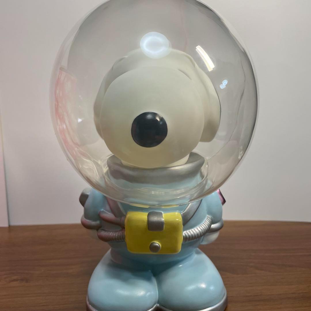 【未使用/廃盤】宇宙服スヌーピー ソフビ レトロ 貯金箱 箱付き