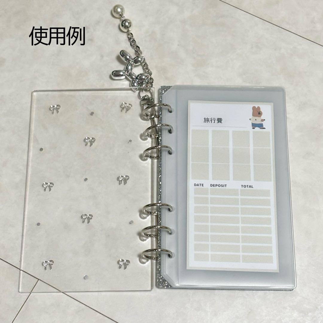 ✨milk⭐ ✨A6 アクリルレジンバインダー　リング付き