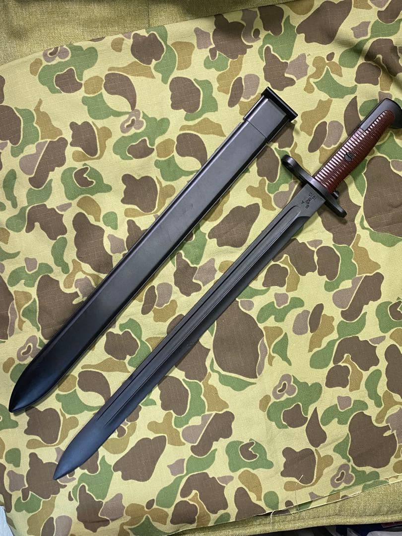 WWⅡ 米軍 M1903 スプリングフィール用銃剣と鞘（プラ製）★レプリカ★