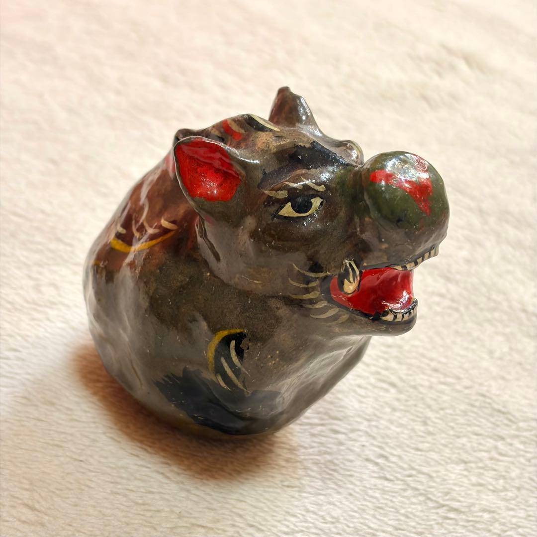 戦前　琉球張子　猪起き上がり　矢賀宗友　だるま　郷土玩具　民藝