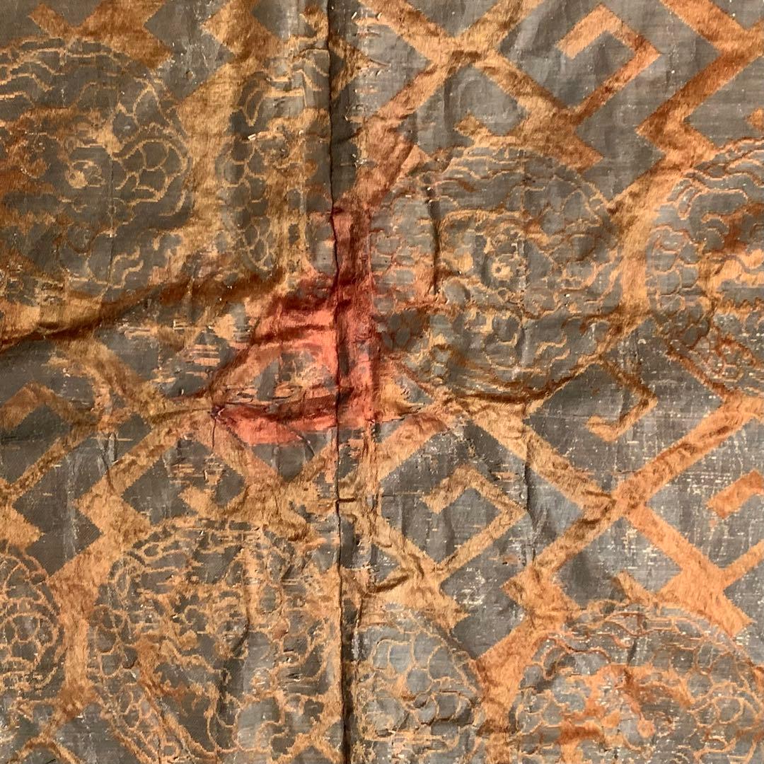 龍丸文 銀襴 古裂 肩衣 古美術 金襴 古道具 アンティーク