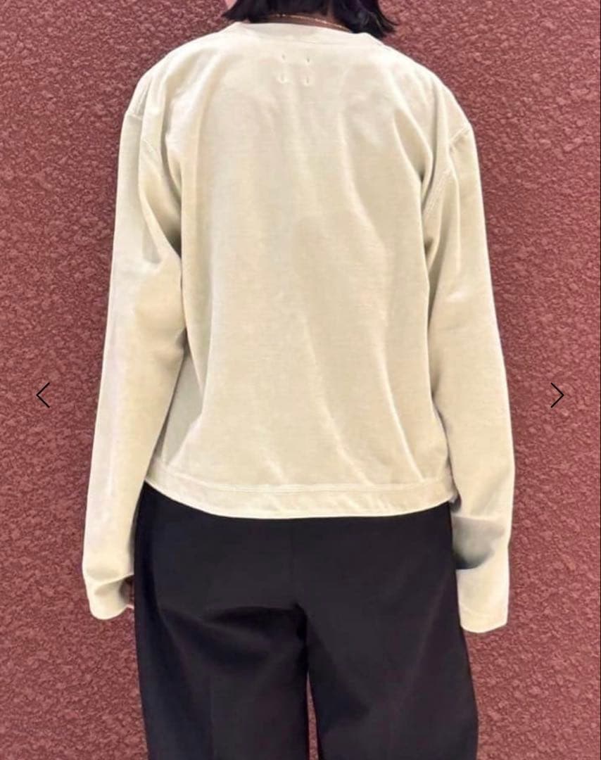 今期2026春夏<6（ROKU）＞ベロア カラー カーディガン