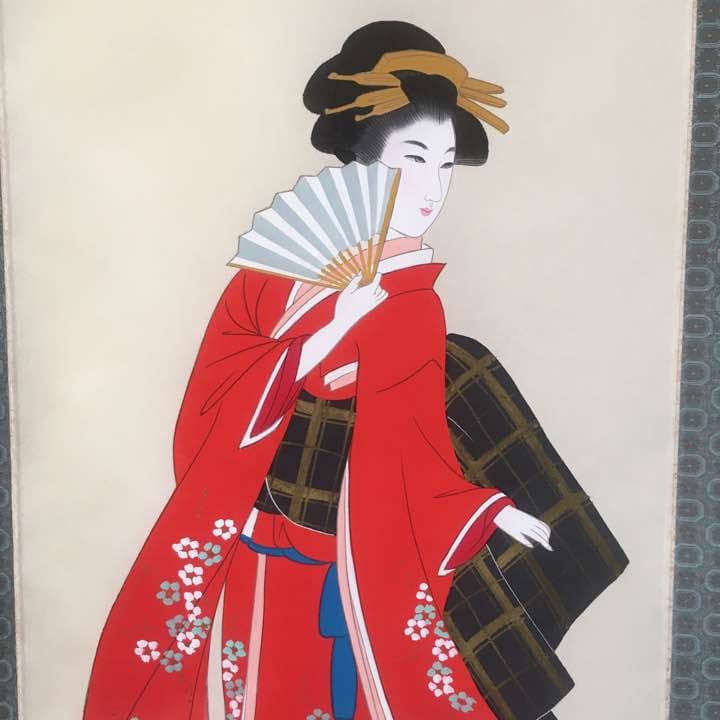 ♦︎掛け軸♦︎ 美人図 ☆真筆証明書付き☆ セール中！最終値引き！お買い得です！