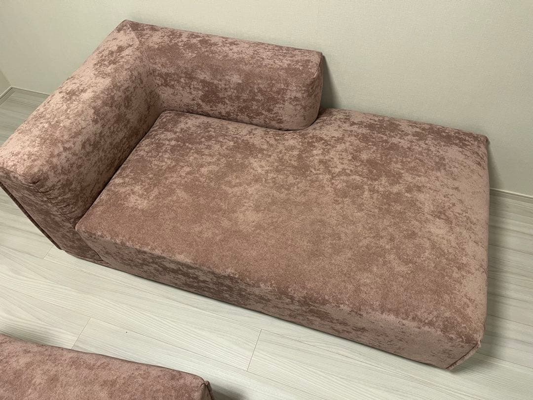 Francfranc メーネ ピンク ソファR カウチR ②