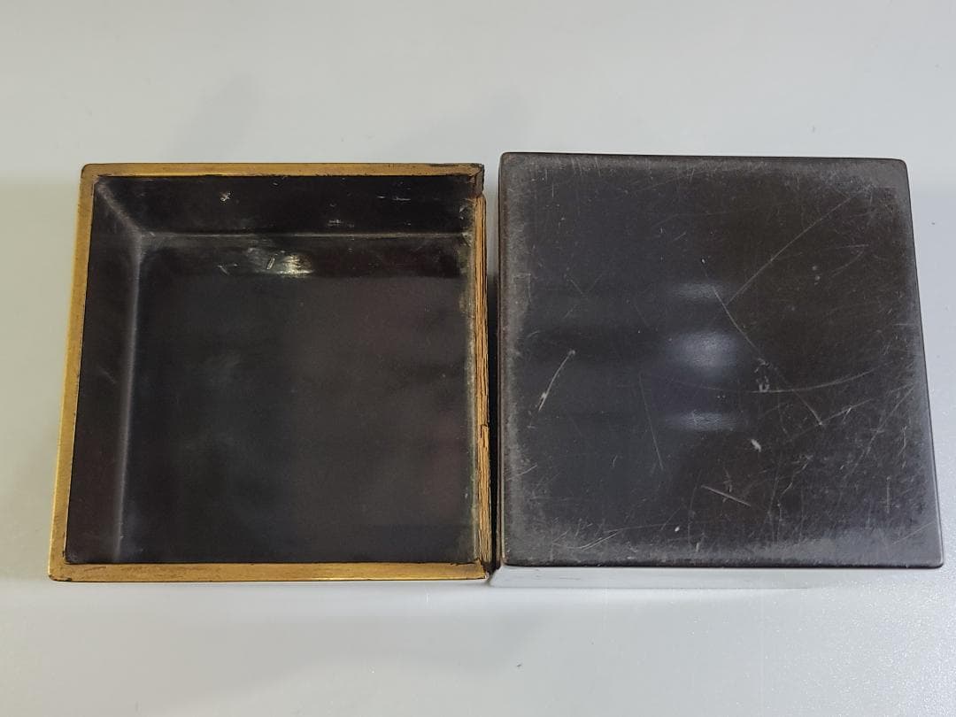 古美術 纏枝蓮花紋 蒔絵 鏡台 化粧箱付 時代物 DT426