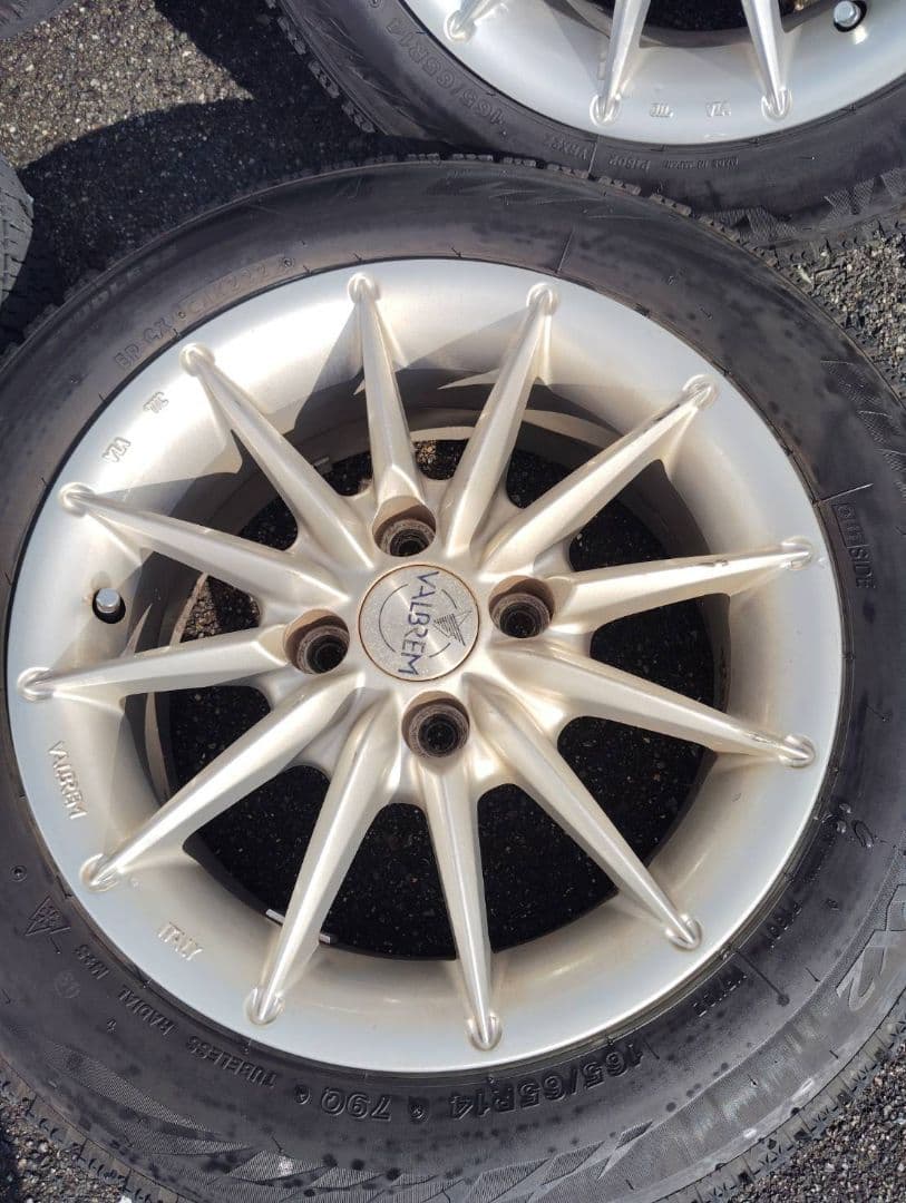 ②VALBREM 14インチ スタッドレス４本セット(２本価格)①②セット品