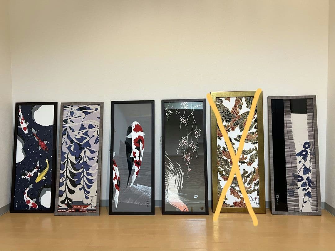 【日本製】手ぬぐい額 5枚セット UVカットアクリル板仕様【岐阜の木工屋】