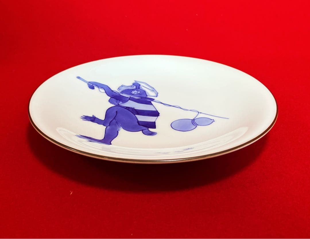 宮内庁御用達 十四代辻常陸製 干支申 猿　飾皿 木箱付き　コレクション