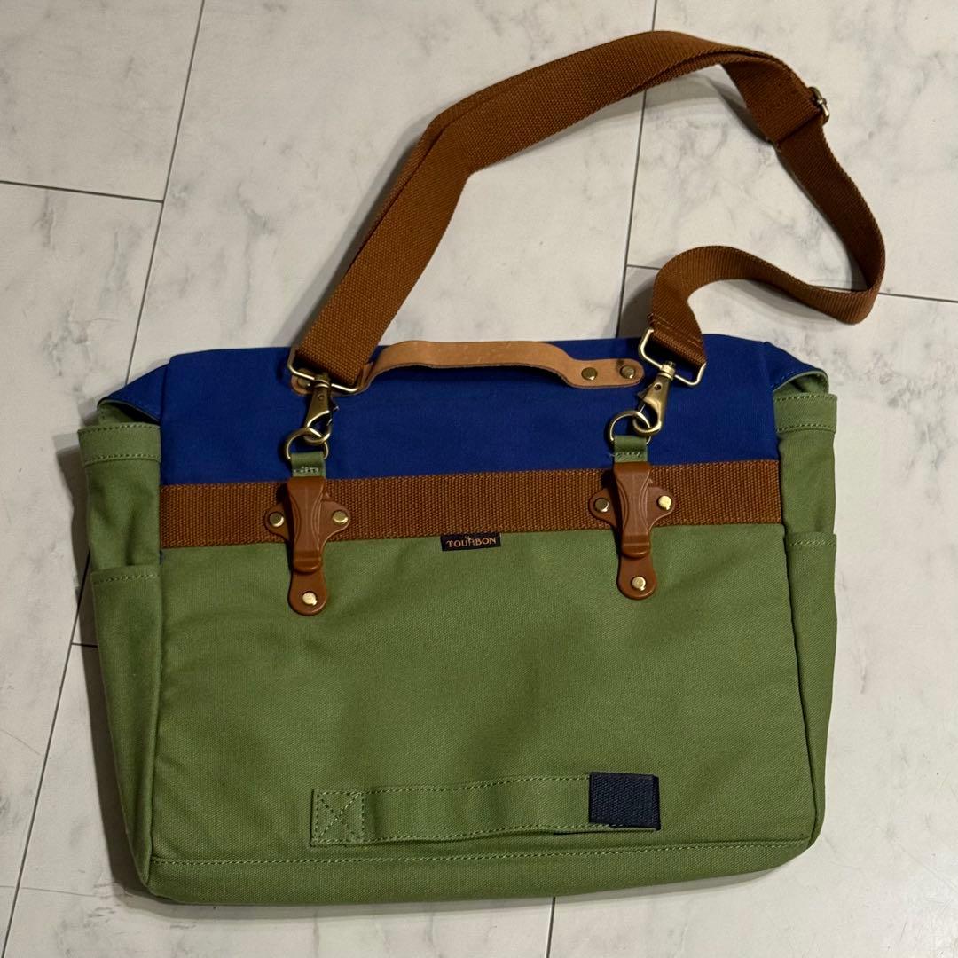 キャンバス製パニアバッグ オリーブグリーン